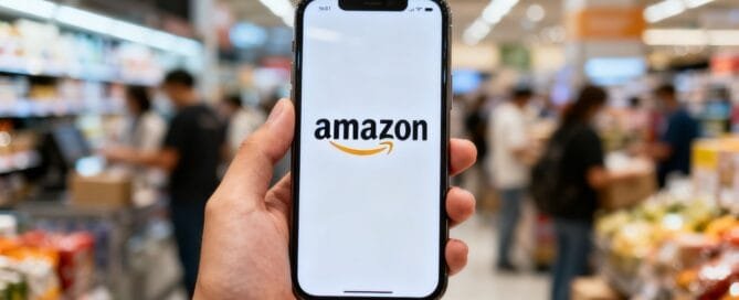 Amazon PPC advertising explained on a smartphone screen.