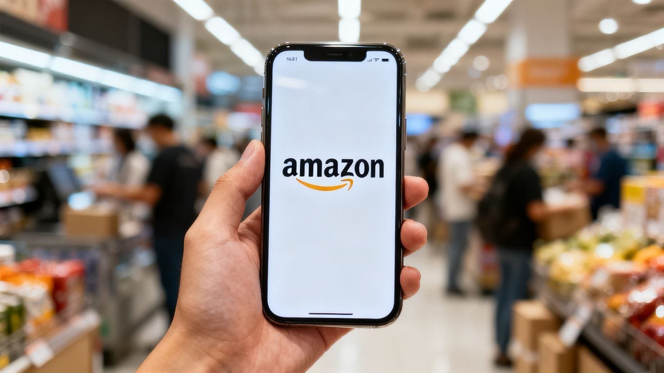 Amazon PPC advertising explained on a smartphone screen.