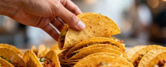 Golden tacos stacked high, representing hidden opportunities.