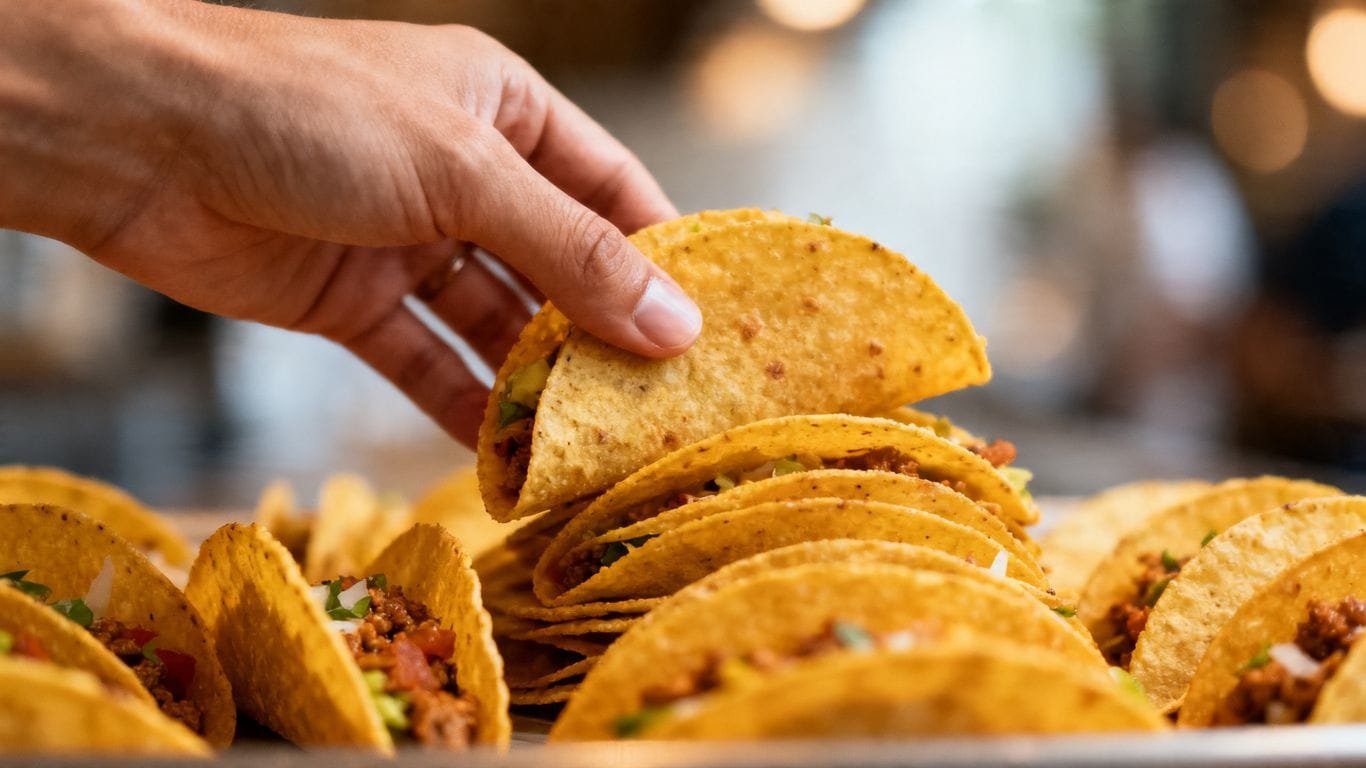 Golden tacos stacked high, representing hidden opportunities.