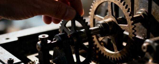 Hidden levers and gears suggesting Amazon conversion rate optimization.
