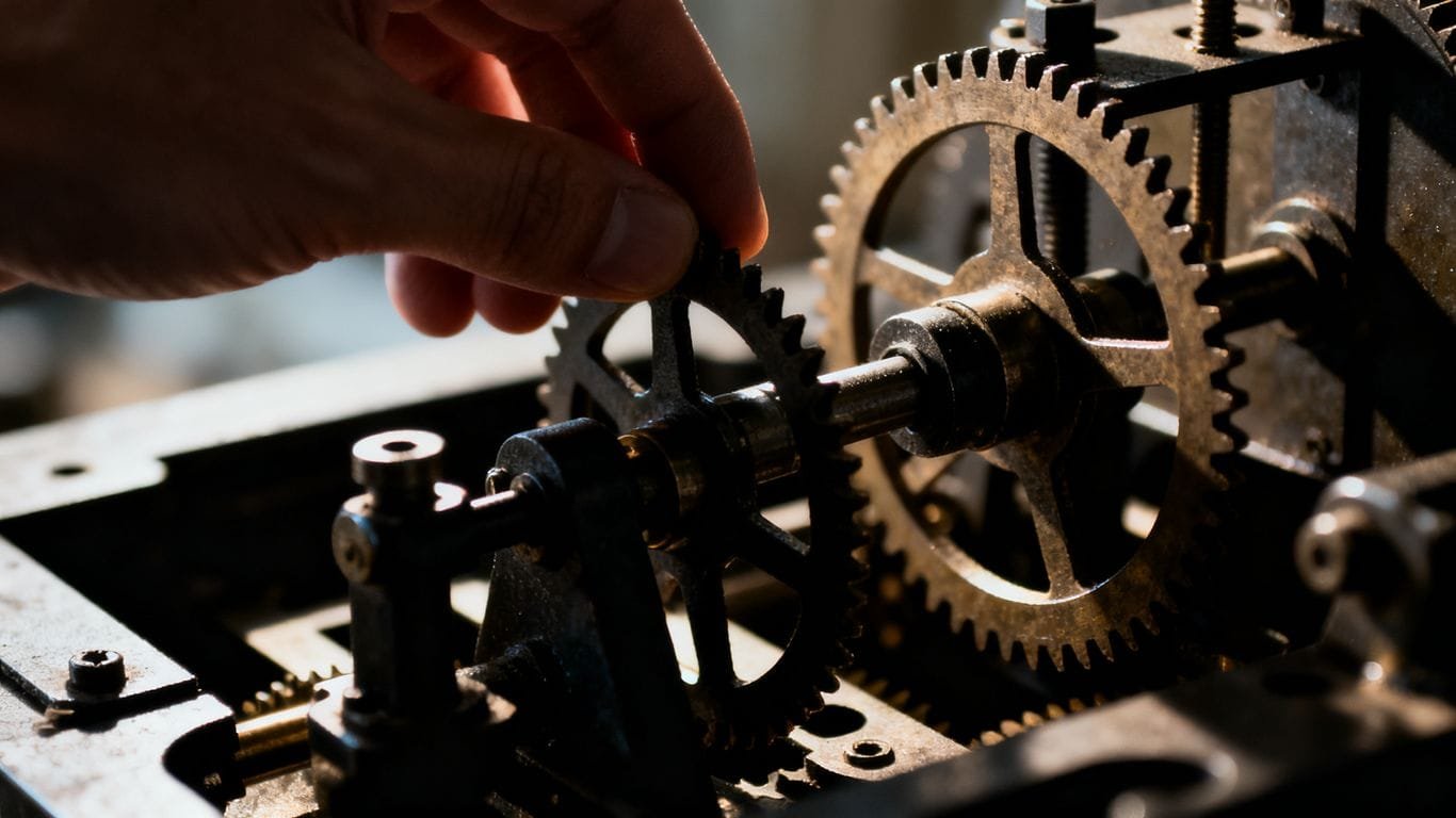Hidden levers and gears suggesting Amazon conversion rate optimization.